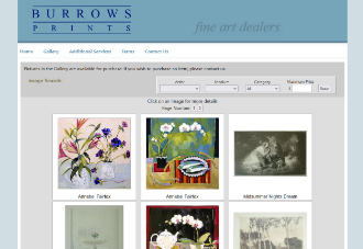 BurrowsPrints.com screenshot